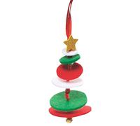 Baker Ross FC166 Llaveros de Madera de Navidad - Paquete de 10, Haz tus Propios Llaveros para que los Niños Coloreen, Hagan y Exhiban