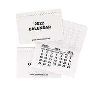 Baker Ross FC177 2022 Blocs de Calendario para Niños - Paquete de 1, Ideal para Escuelas y el Hogar, Mini Calendarios Blancos Desprendibles