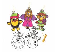 Baker Ross FC187 Atrapasol Navideños con Ojos Móviles - Paquete de 8, Atrapasol para Niños para Decorar y Exhibir, Haz tus propias Decoraciones de Jardín
