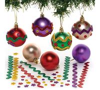 Baker Ross FC202 Adornos Navideños Combinables - Paquete de 8, Haz tus propias Decoraciones Navideñas, Adornos de Árboles Festivos para los Niños