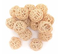 Baker Ross FC216 Bolas de Ratán Natural - Paquete de 15, Suministros de Artesanía Natural para Niños, Materiales de Artesanía Alternativos para Decorar Proyectos de Manualidades