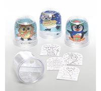 Baker Ross FC266 Kit Globos de Nieve Amigos Polares - Paquete de 4, Suministros Creativos de Arte y Manualidades para que los Niños Hagan y Decoren