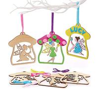 Baker Ross FC707 Decoración de Madera de Hadas - Juego de 10, Manualidades para niños