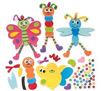 Baker Ross FC724 Adornos de Abejorros con Cuentas - Juego de 5, Actividades Manuales para Niños