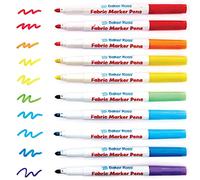 Baker Ross FC753 Marcadores de Tela Multicolor - Juego de 10, material de arte para niños