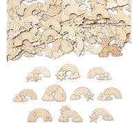 Baker Ross FC755 Mini Formas de Arco Iris de Madera - Set de 100, Hobbies de Madera