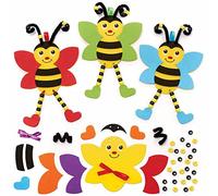 Baker Ross FC799 Adornos de Abejorros con Cuentas - Juego de 5, Manualidades para Niños