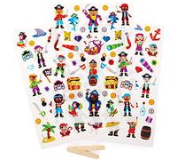Baker Ross FC902 Pegatinas Trasferibles Pirata - Set de 125, Ocio creativo para niños