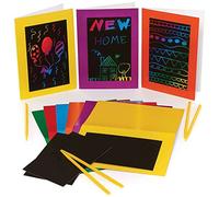 Baker Ross FC911 Papel para Rascar - Juego de 6, Manualidades para niños