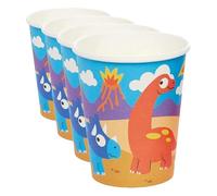 Baker Ross FC979 Vaso de Cartón Dinosaurio - Set de 10, decoración de cumpleaños para niños (Paquete de 4)