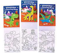 Baker Ross FC991 Mini Libro de Dinosaurios para Colorear - Juego de 12, Actividades para Niños