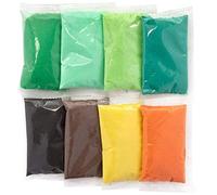 Baker Ross FE175 Arena para Manualidades de la Jungla - Paquete de 8, bolsa de arena, arena decorativa para niños, suministros de arte para niños