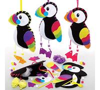 Baker Ross FE199 Kits de Decoración de Costura de Frailecillos - Paquete de 3, juego de costura para niños, actividades creativas para niños, proyecto ideal de artes y manualidades