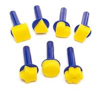 Baker Ross FE293 Pinceles de Esponja de Pintura - Paquete de 8, pinceles para niños, suministros de pintura, suministros de arte para niños