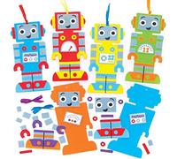 Baker Ross FE388 Kits de Marcapágina de Robot- paquete de 5, haz tu propios marcapáginas para proyectos creativos de artes y manualidades y aprender a leer