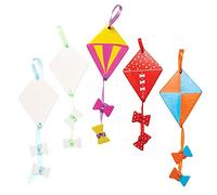 Baker Ross FE408 Decoraciones de Cerámica Cometa - Paquete de 5, proyectos creativos de arte y manualidades que se pueden pintar para que los niños hagan, personalicen y decoren