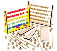 Baker Ross FE524 Kit de Abaco de Madera, juguete educativo para niños, recursos de aprendizaje para niños