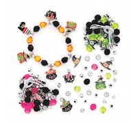 Baker Ross FE714 Kits Brazaletes con Dijes de Bruja - Paquete de 3, Actividades Artesanales o Fiestas de Cumpleaños, Regalos Artesanales de Halloween para Niñas