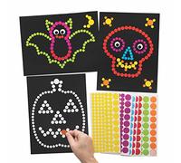 Baker Ross FE736 Arte de Pegatinas de Halloween - Paquete de 8, Manualidades para que los Niños Decoren y Exhiban, Manualidades de Halloween