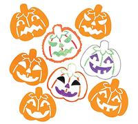 Baker Ross FE755 Pumpkin Design Stencil - Paquete de 8, Plantillas lavables para niños, Actividades de manualidades para niños