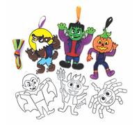 Baker Ross FE775 Decoraciones para Atrapadores de Sol de Halloween - Paquete de 10, Atrapadores de Sol para Niños, Haz tus Propias Decoraciones de Jardín
