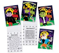 Baker Ross FE776 Mini Libro de Actividades de Halloween para Niños - Paquete de 12, Libros de Rompecabezas para Niños, Rellenos de Bolsas de Fiesta para Niños