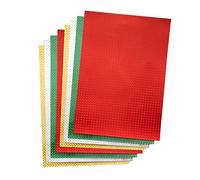 Baker Ross FE814 Tarjetas Holográficas Navideñas - Paquete de 20, Tarjeta Metálica, Suministros para Manualidades para Niños, Ideal para Actividades Artesanales y Decoración