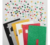 Baker Ross FE817 Pegatinas de Mosaicos de Navidad con Purpurina - Paquete de 1950, Mosaicos de Artes y Manualidades, Kits de Mosaicos para Niños, Actividades Creativas para Niños