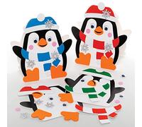 Baker Ross FE834 Kit de Tarjetas de Pingüino - Paquete de 6, Haz tus Propias Tarjetas Navideñas, Ideales para Proyectos de Manualidades para Niños