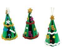 Baker Ross FE858 Kits de Adornos para Árbol de Navidad - Paquete de 6, Haz tus propias Decoraciones Navideñas, Adornos Colgantes para Árboles de Navidad