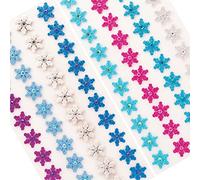 Baker Ross FE878 Pegatinas de Espuma con Gemas Copo de Nieve - Paquete de 80, Pegatinas para Niños, Suministros para Hacer Tarjetas, Adornos para Manualidades, Suministros para Manualidades para Niños