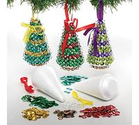 Baker Ross FE881 Kits Decoración con Lentejuelas de Árbol de Navidad - Paquete de 3, Decoración de Árboles, Decoraciones Colgantes para Niños, Artes y Manualidades Festivas