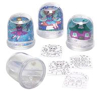Baker Ross FE888 Kit Globos de Nieve de Hadas de Invierno - Paquete de 4, Suministros Creativos de Arte y Manualidades para que los Niños Hagan y Decoren