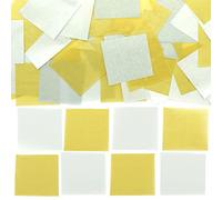 Baker Ross FE977 Mini Cuadrados de Papel de Seda de Color Dorado y Plateado - Paquete de 3000, Material de Arte y Manualidades para Niños, Collages y Exposiciones