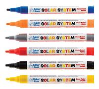 Baker Ross FE978 Bolígrafos de Pintura Decorativa Sistema Solare - Paquete de 6, Marcadores Acrílicos a Base de Aceite para Proyectos de Manualidades para Niños