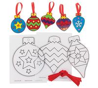 Baker Ross FE989 Adornos navideños súper retráctiles para niños - Paquete de 10, Decoración infantil, Navidad para niños