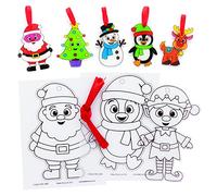Baker Ross FE991 Adornos de Navidad Súper Retráctiles para Niños - Paquete de 10, Decoración Infantil, Navidad para Niños