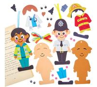 Baker Ross FN058 Kits Marcapáginas Héroe Cotidiano - Pack de 6, Kits Día Mundial del Libro, Marcapáginas para niños