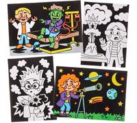Baker Ross FN064 Experimento Científico Escenas de Arte - Pack de 10, Kits para colorear y manualidades para niños