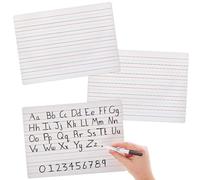 Baker Ross FN114 Pizarras A4 con borrado en seco - Pack de 10, Mini pizarras portátiles para aulas, colegios y profesores
