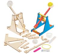 Baker Ross FN118 Kit Catapulta Trebuchet de Madera - Pack de 2, STEM Kits de Artesanía en Madera para Niños, Escuelas y Profesores