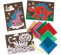 Baker Ross FN136 Láminas para colorear - Pack de 10, Láminas para colorear de kits de manualidades
