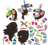 Baker Ross FN172 Kits de Decoración Mix & Match Tucán - Lote de 8, Kits de manualidades para niños