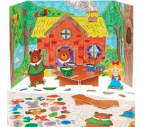 Baker Ross FN185 Goldie Locks and the Three Bears Cottage - Pack de 2, Manualidades para colorear, Manualidades de cuentos de hadas