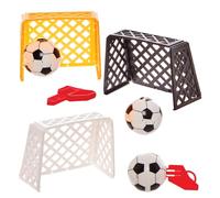 Baker Ross FN210 Set de Portería de Fútbol - Pack de 8, Juguetes de Fútbol Pequeños, Rellenos para Bolsas de Fiesta de Fútbol