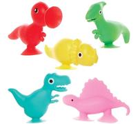 Baker Ross FN212 Dinosaurios con ventosa - Lote de 10, Relleno para bolsas de fiesta infantiles, Juguetes para el baño