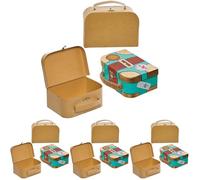 Baker Ross FN217 Maletas de Cartón DYO - Pack de 3, Mini Maletas para Decorar y Guardar Joyas (Paquete de 4)