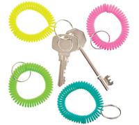 Baker Ross FN230 Llaveros en Espiral - Pack de 12, Llaveros para fiestas infantiles