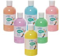Baker Ross FN240 Paquete de 150 ml de pintura en colores pastel para póster - Caja de 6 unidades, Botellas de pintura, Pintura para niños