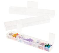 Baker Ross FN264 Caja de almacenaje de una tira - Pack de 3, Almacenaje para abalorios, mercería y materiales artísticos